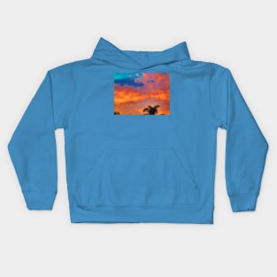 Fly high against the sky Kids Hoodie